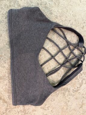 Lululemon Women’s Strappy Back Sports Bra - Dark Heather Gray